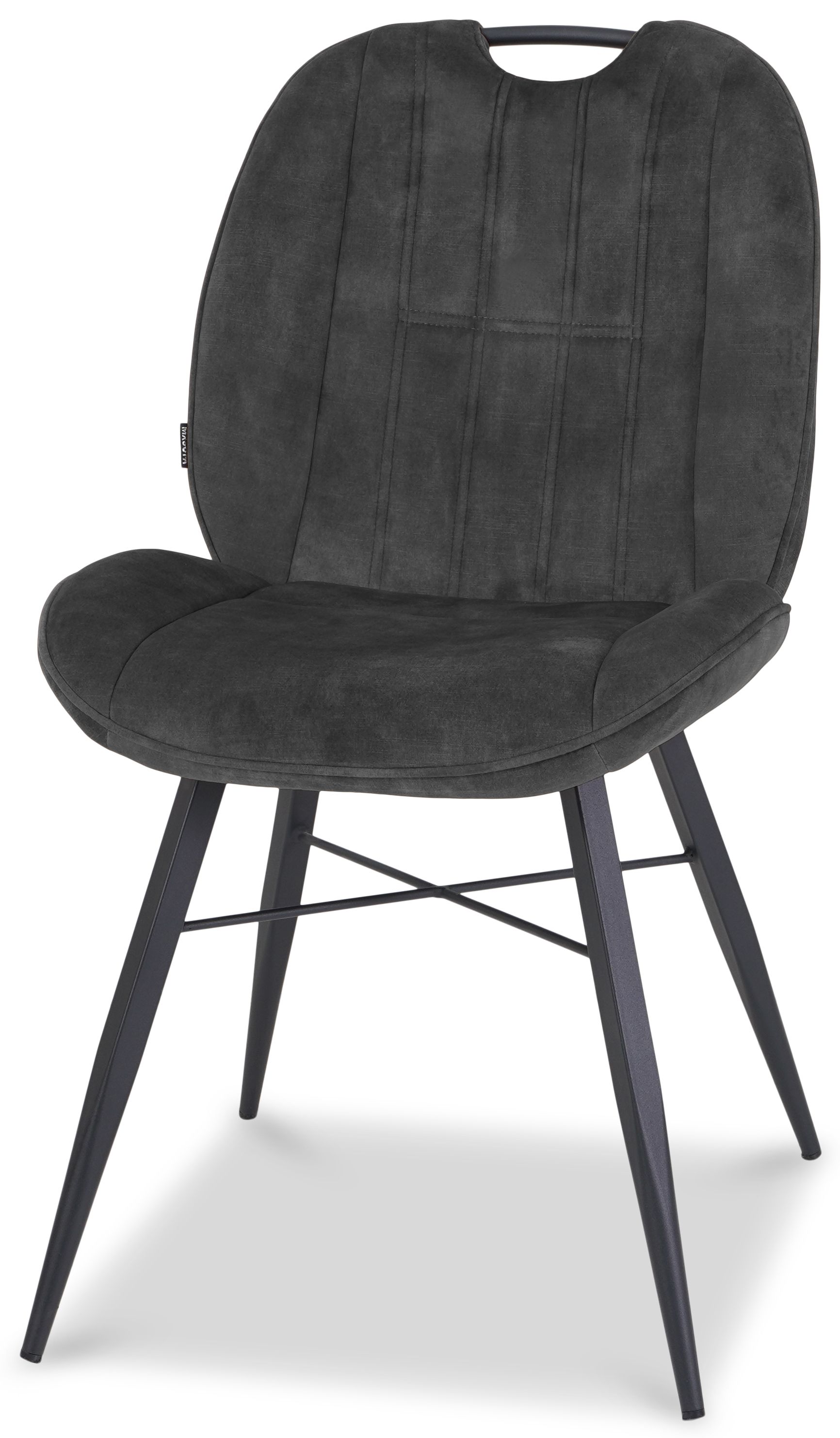 Eetkamerstoel Goldy Antraciet Eva B53 x D65 x H92 cm