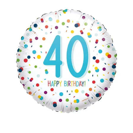 amscan Folienballon 40 Happy Birthday