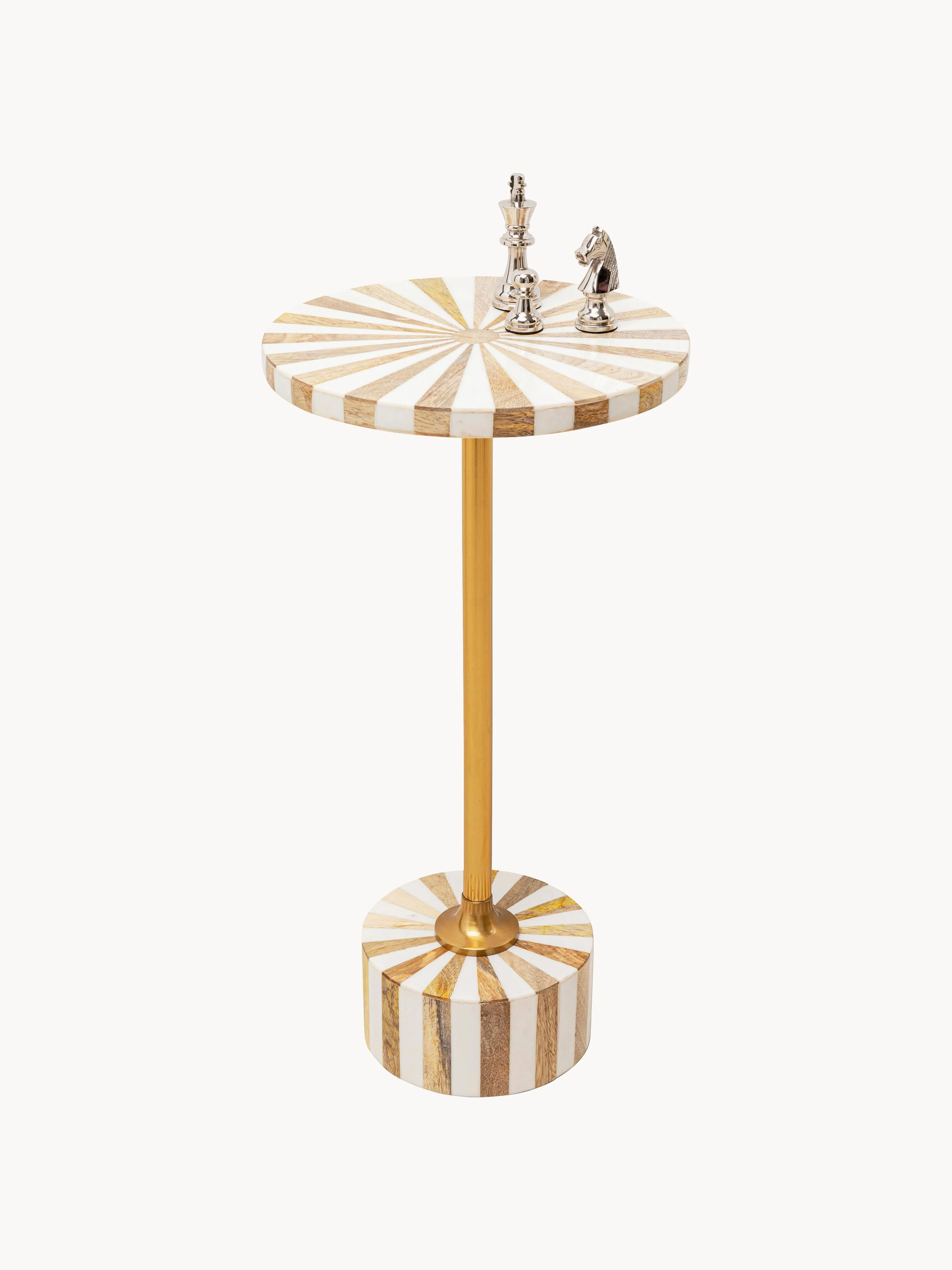 Ronde bijzettafel Domero, handgemaakt