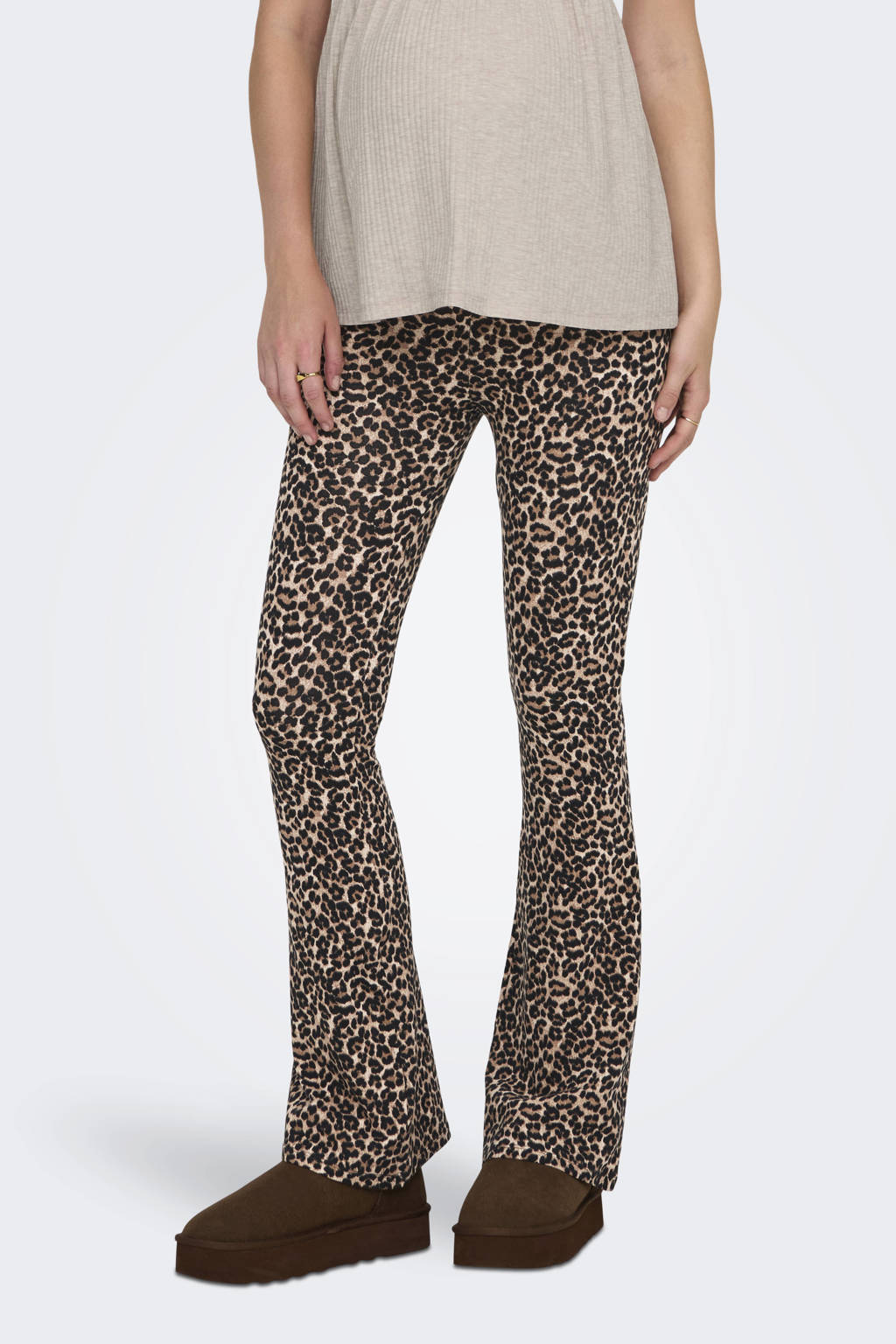 ONLY MATERNITY flared zwangerschaps broek camel