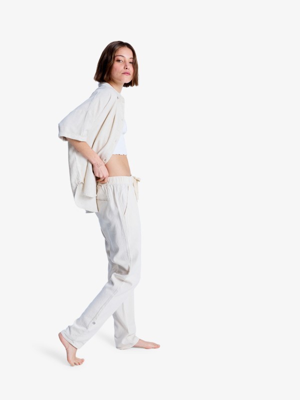 On The Seashore Pantalon cargo Beige Femme