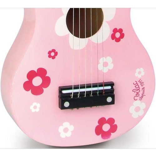 Vilac gitaar roze bloemen