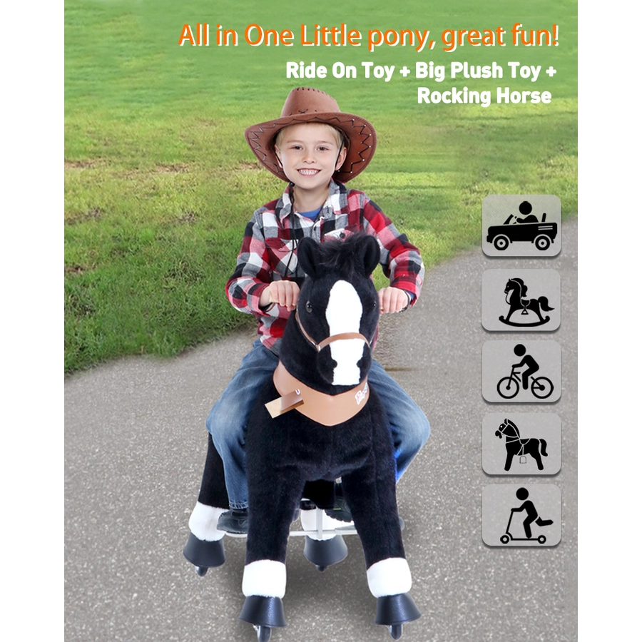 PonyCycle® Black mit Bremse und Sound - klein
