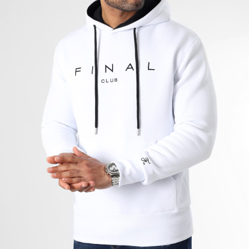 Sweat Capuche Avec Broderie 1071 Blanc