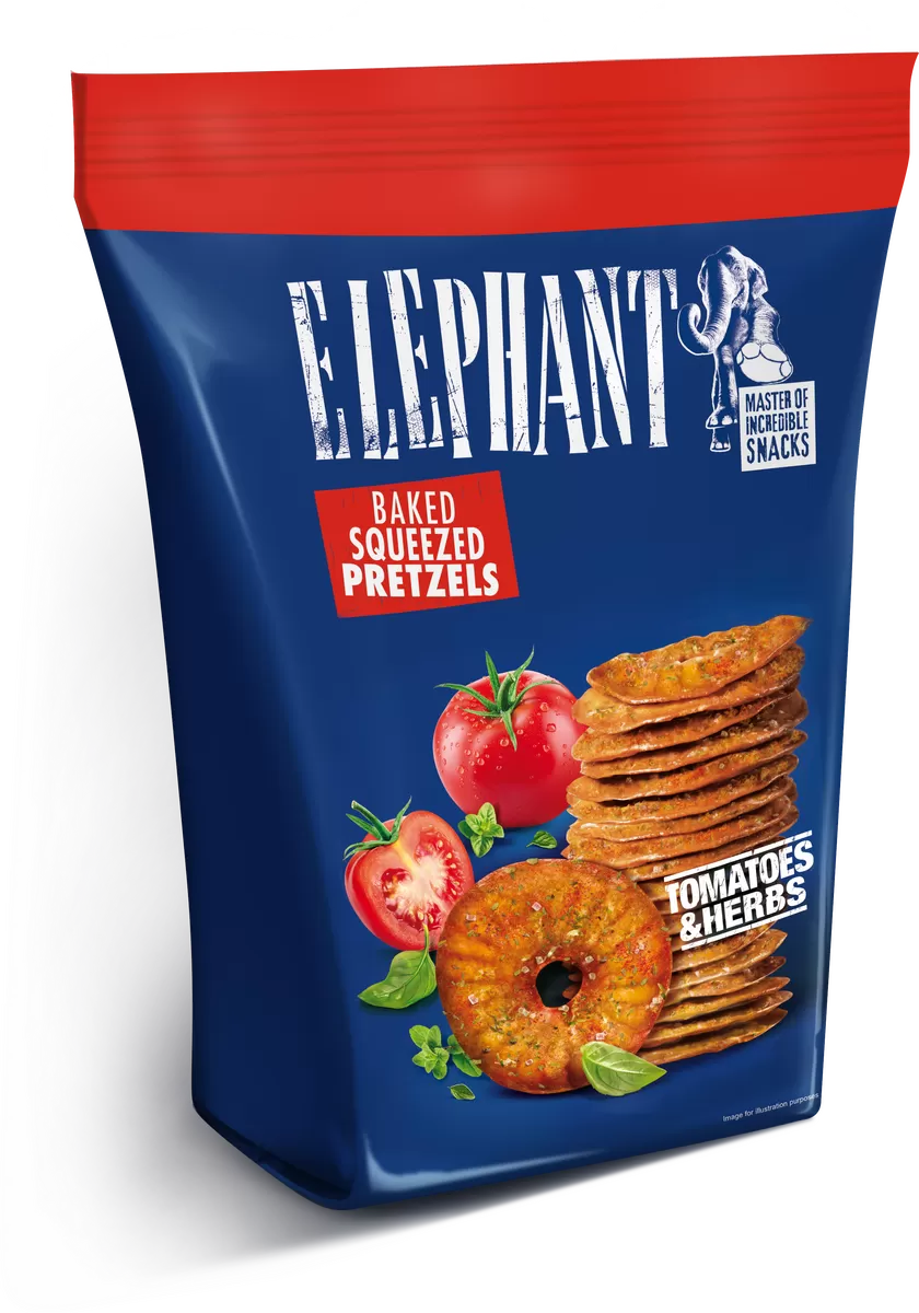 Elephant Pretzels with Tomatoes & Herbs - 180 g