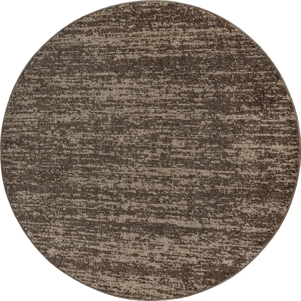Relax Oslo - Laagpolig Effen Vloerkleed - Bruin - 200 CM ROND