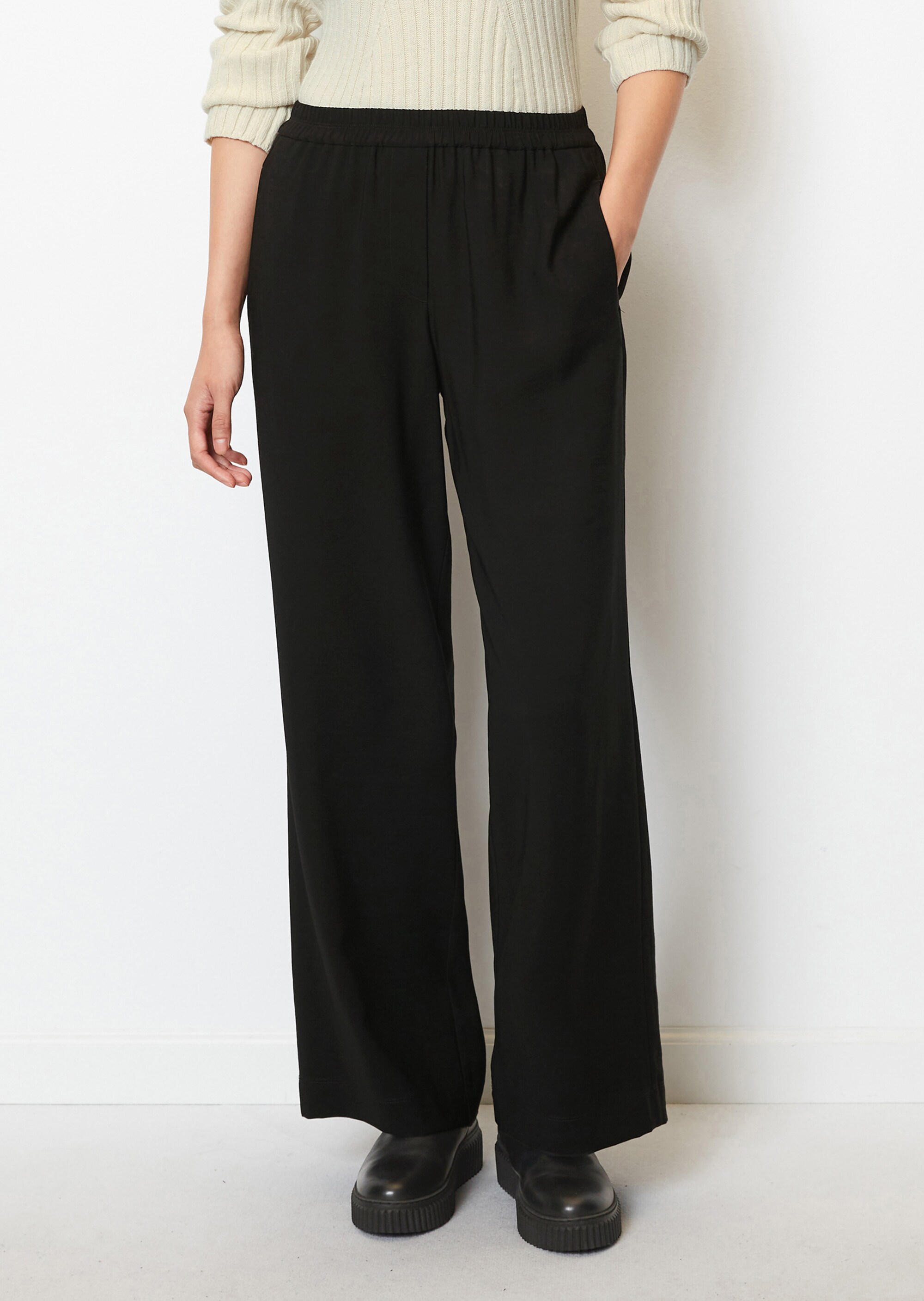 Wide Leg Pants mit Gummibund aus LENZING™ ECOVERO™