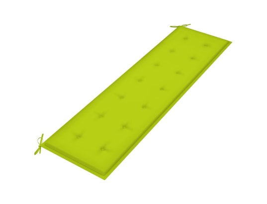VIDAXL - Galette de chaise Coussin de banc de jardin vert vif 180x50x4 cm tissu