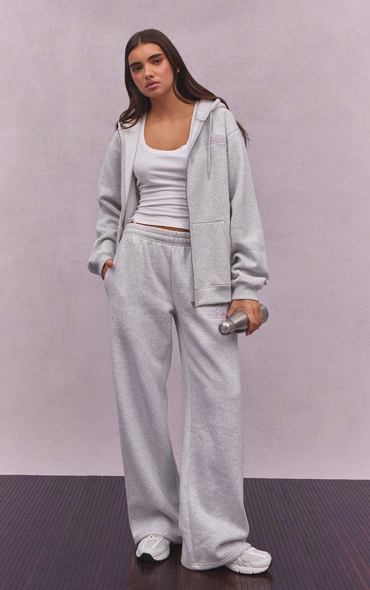 Gris Cendré Sweat À Casynthétiqueche Zippé Oversize En Molleton De Coton Athletics Club