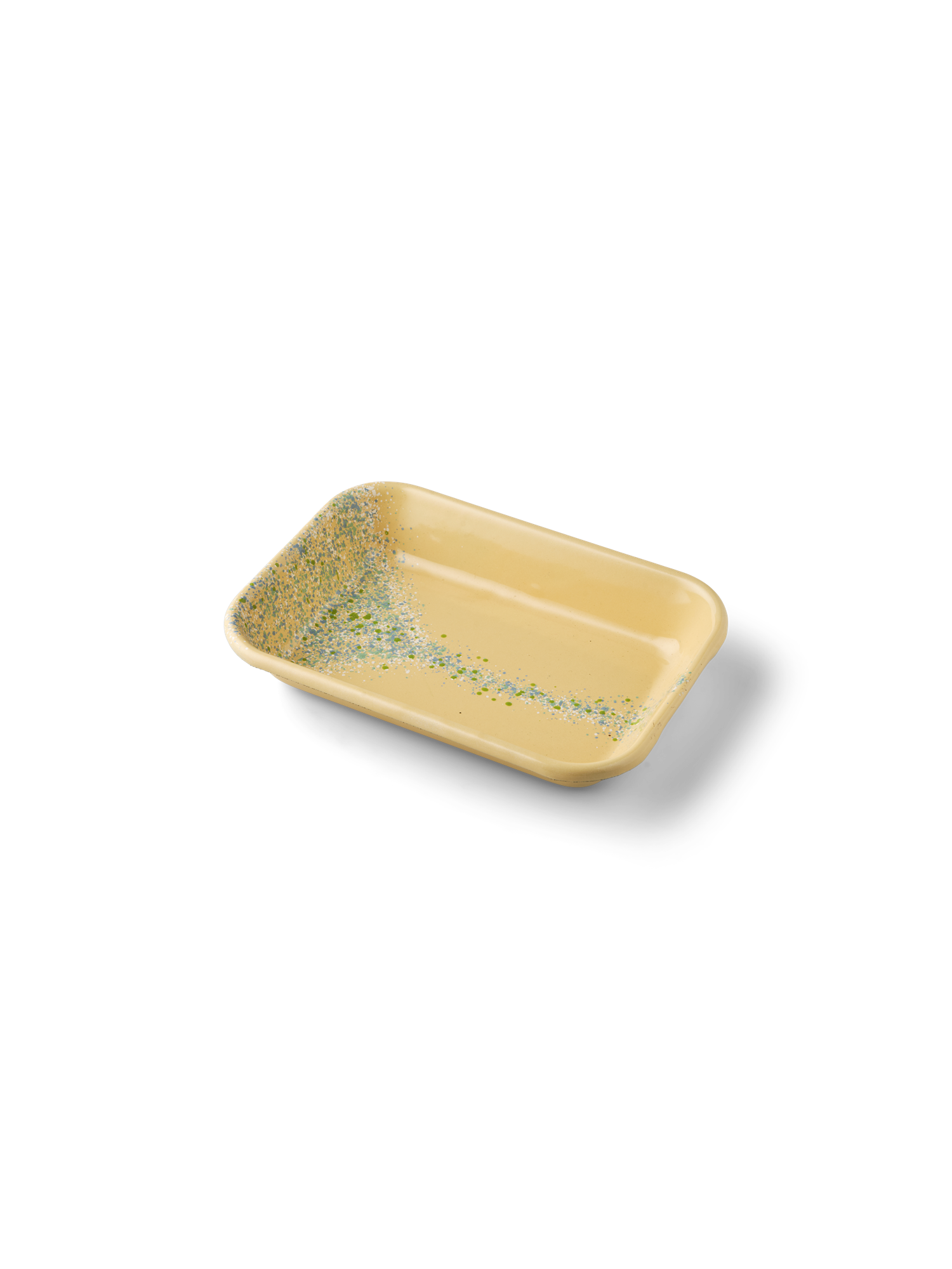 Flow Fest bakke lille - gul | Emaljeret stål. 22 x 16 x 3,7 cm. | Lemon | Kapka