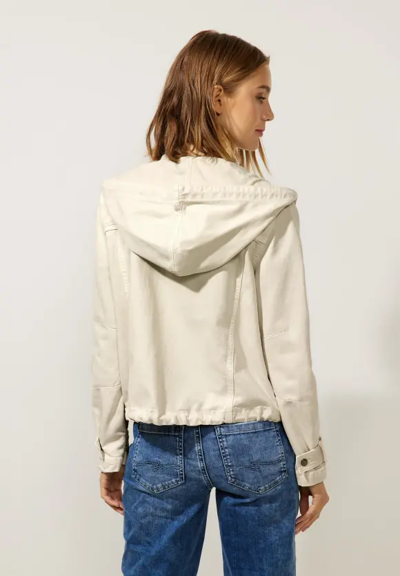 Softe Hoodie Denimjacke - soft smooth sand wash