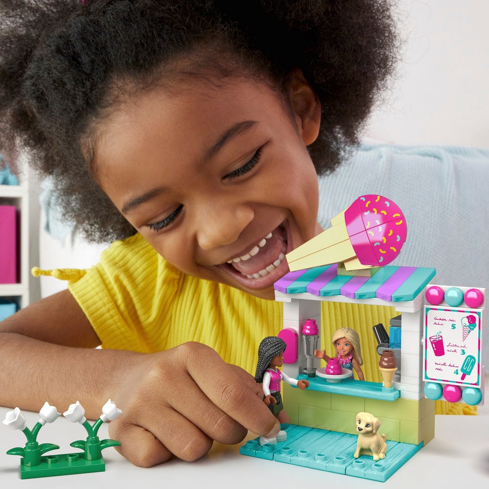 Mega Barbie Cabrio & Eisstand Bauset