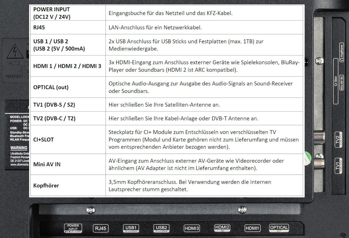 Reflexion LDDX27IBT camping LED televisie