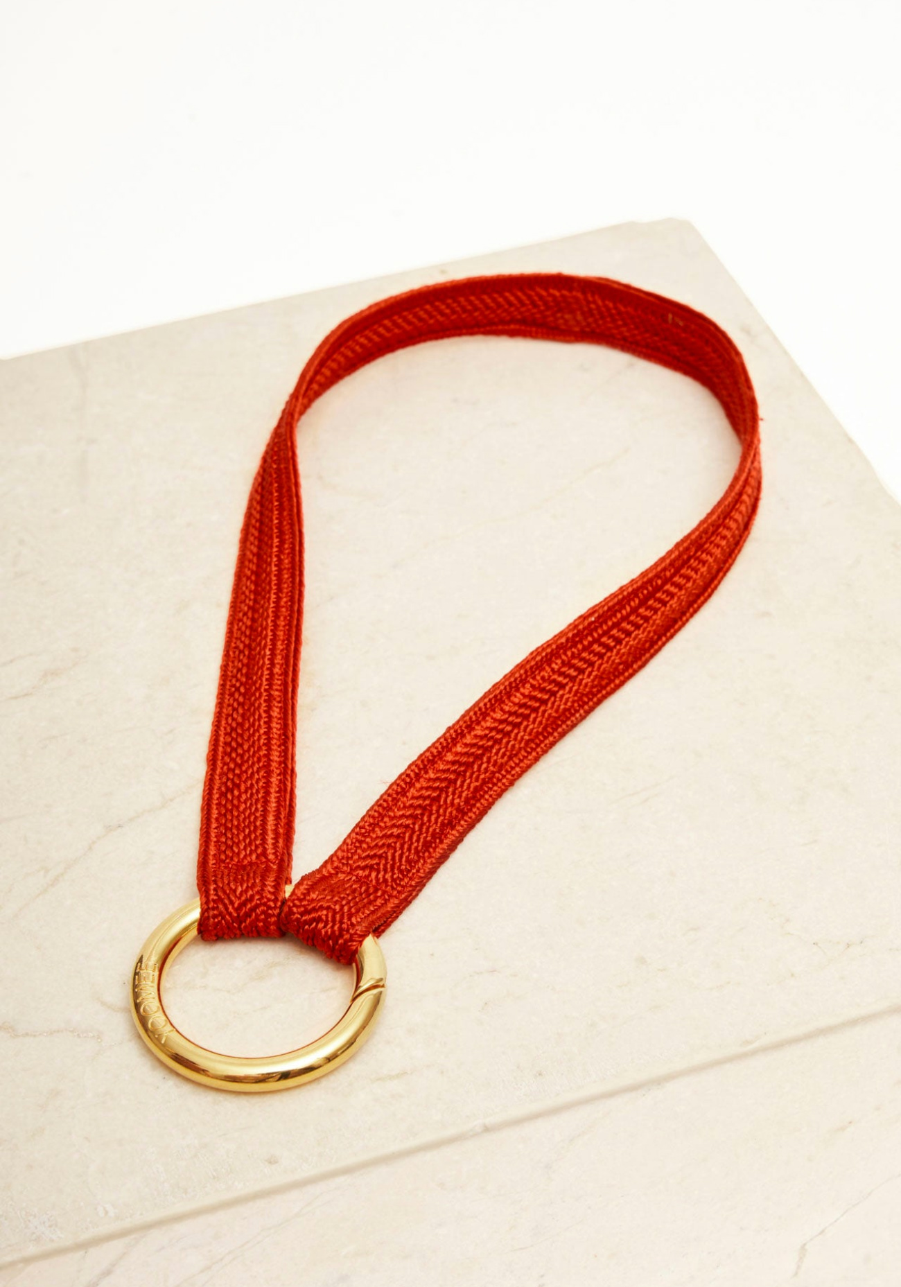 YOOMEE Mini-Schlüsselband Keychain Zahra Scarlet Red Silver