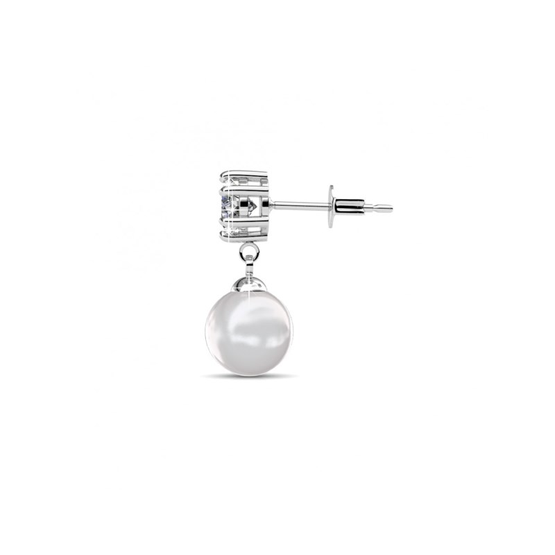 Boucles d'oreilles Pauline - Argenté et Cristal