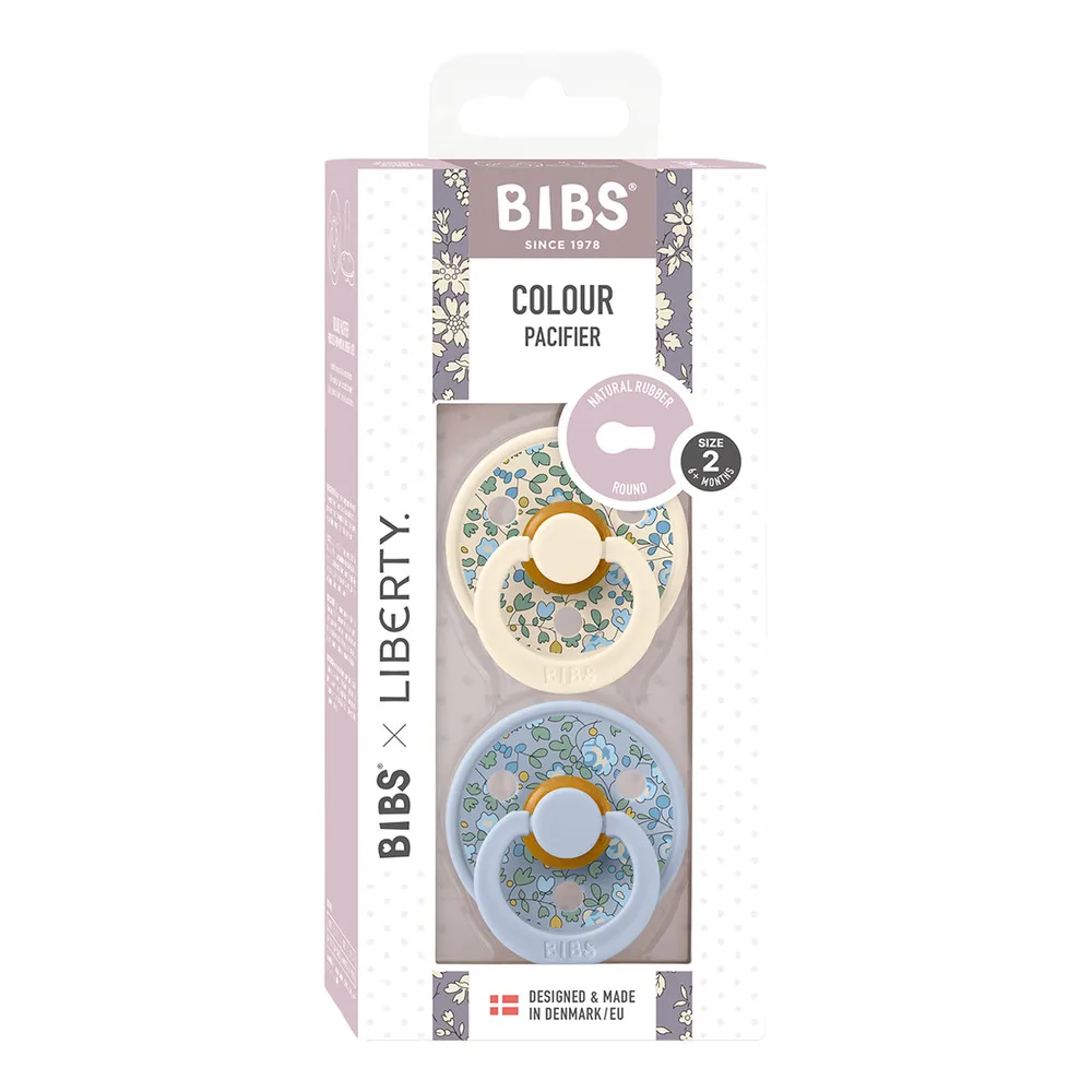 BIBS x Liberty Colour Latex Rund Eloise - Dusty Blue Mix - flere størrelser