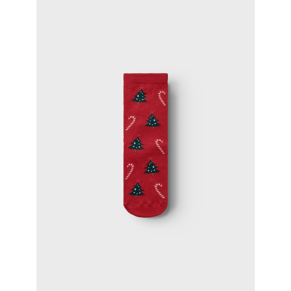 Køb Name It Dark Sapphire Jester Red Richristmas 3-pak Strømper