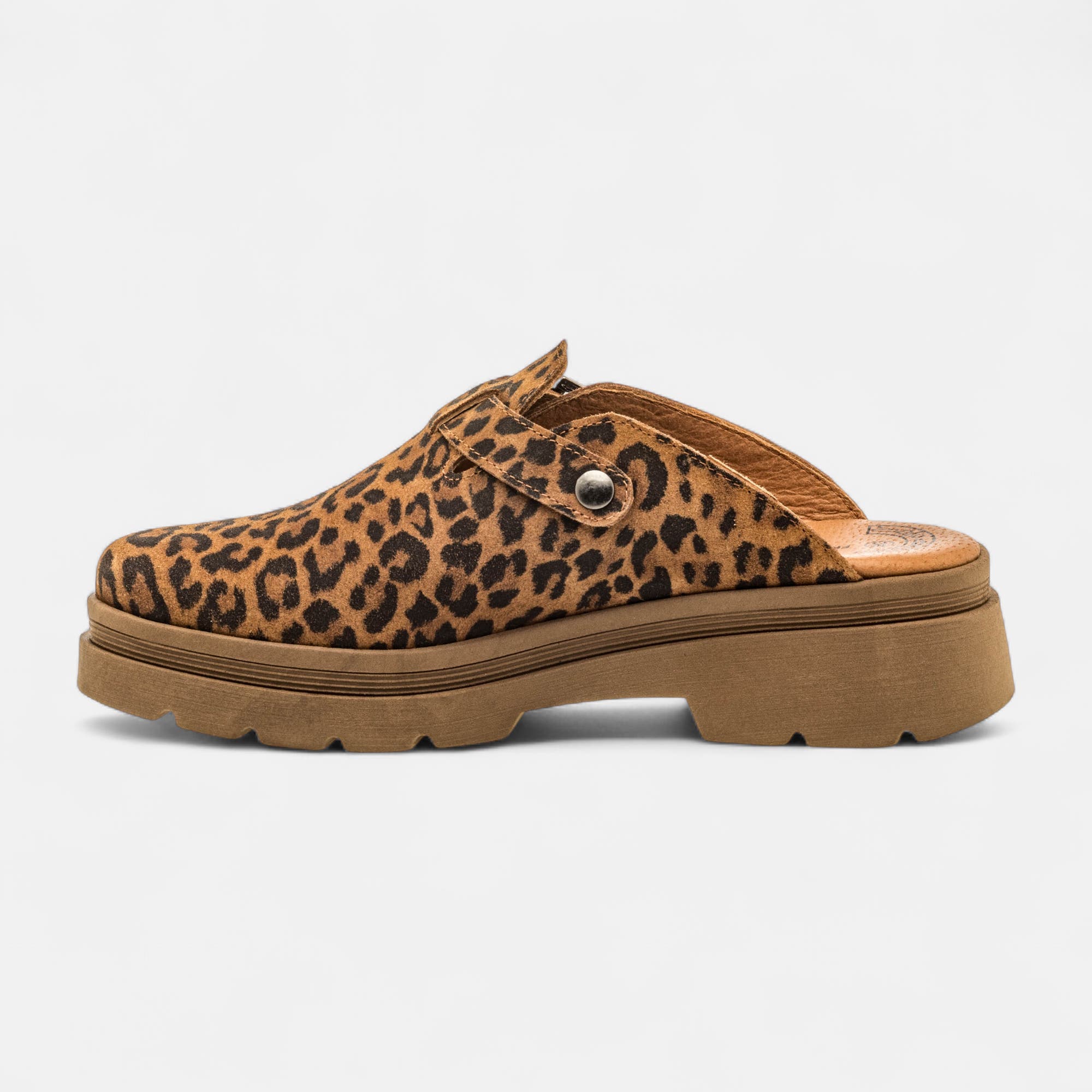 Mules Femme en cuir camel