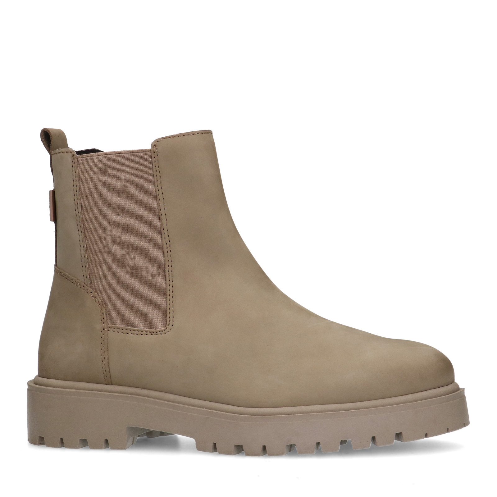 Taupe leren chelsea boots