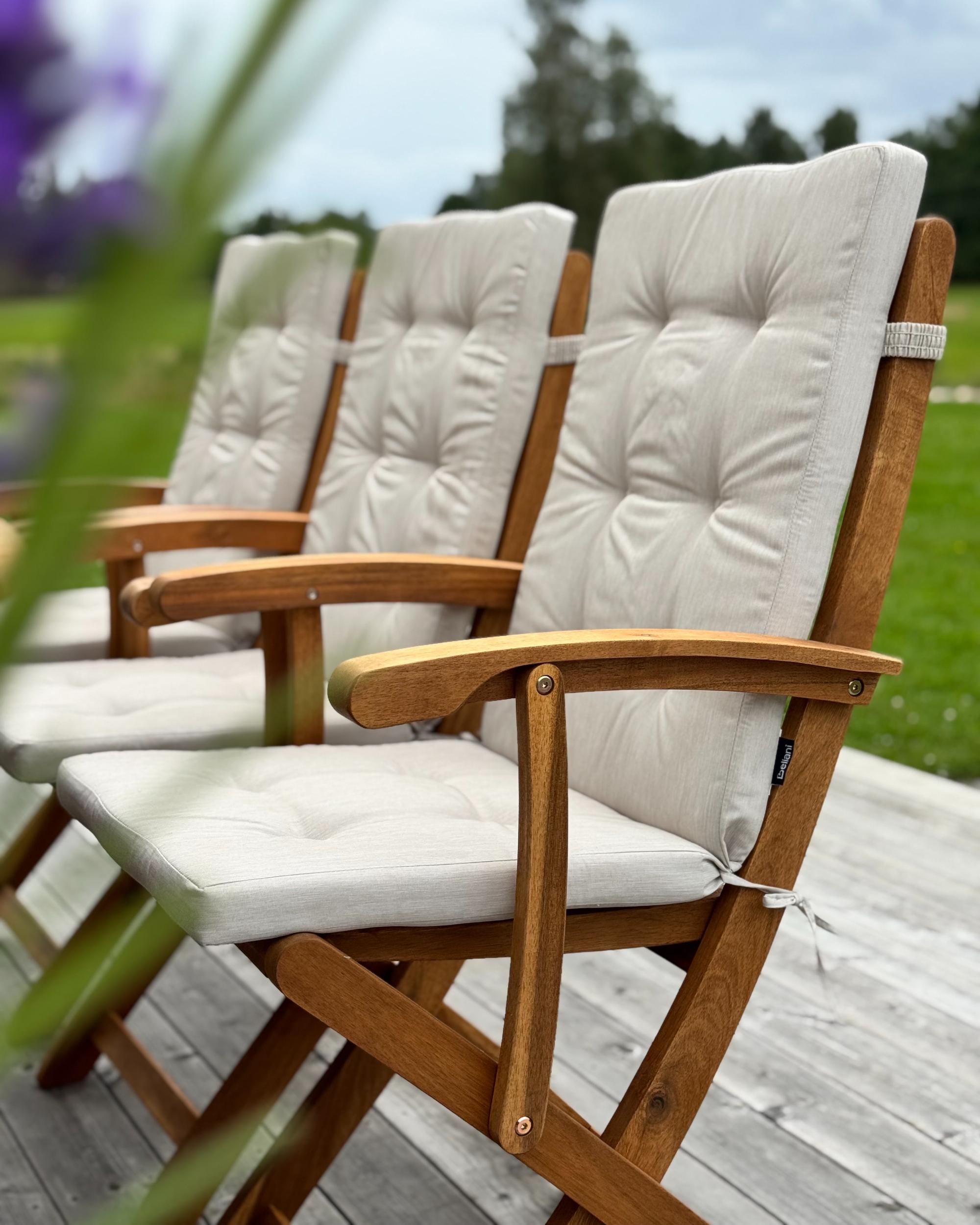 Set van 8 rug/zitkussens MAUI PREMIUM Lichtbeige