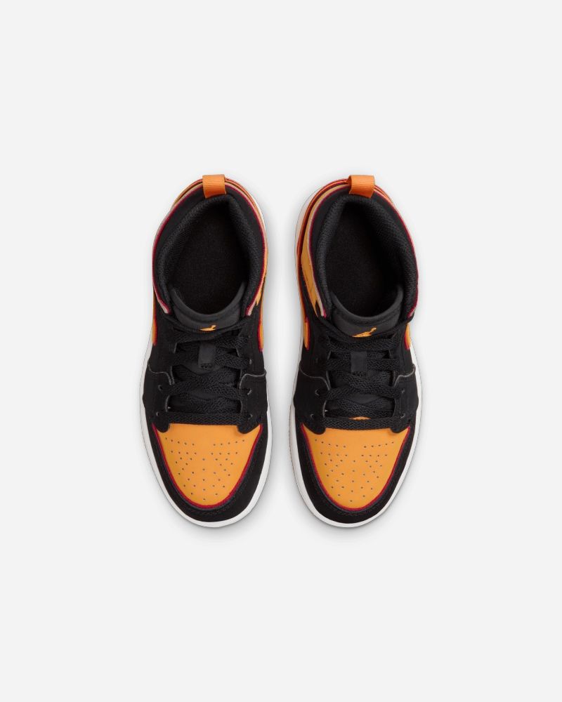 Chaussures Nike Air Jordan 1 Low SE Noir & Orange pour enfant