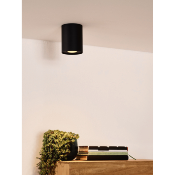 Lucide opbouwspot Tube zwart