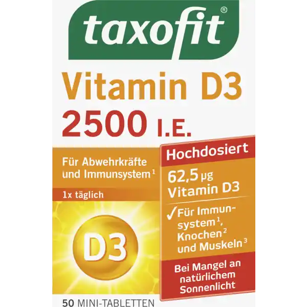 Vitamin D3 2500 I.E. Mini-Tabletten