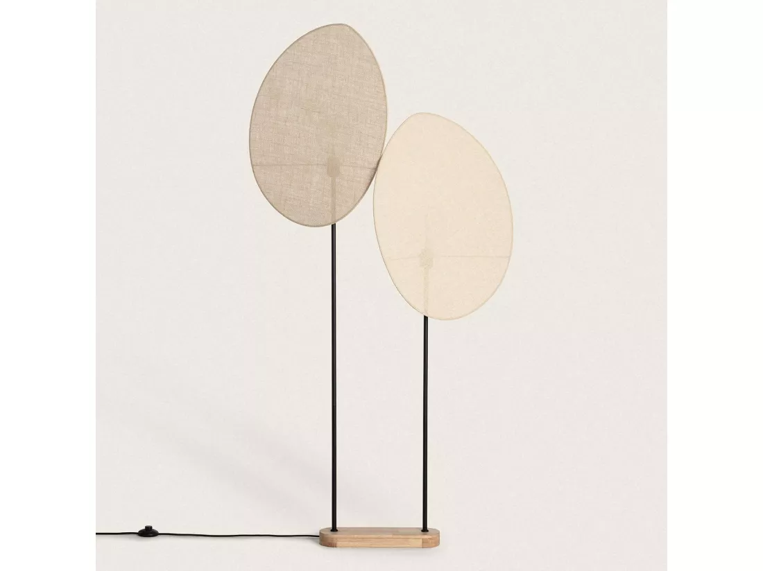Lampadaire Métal et Textile Elliptica Noir