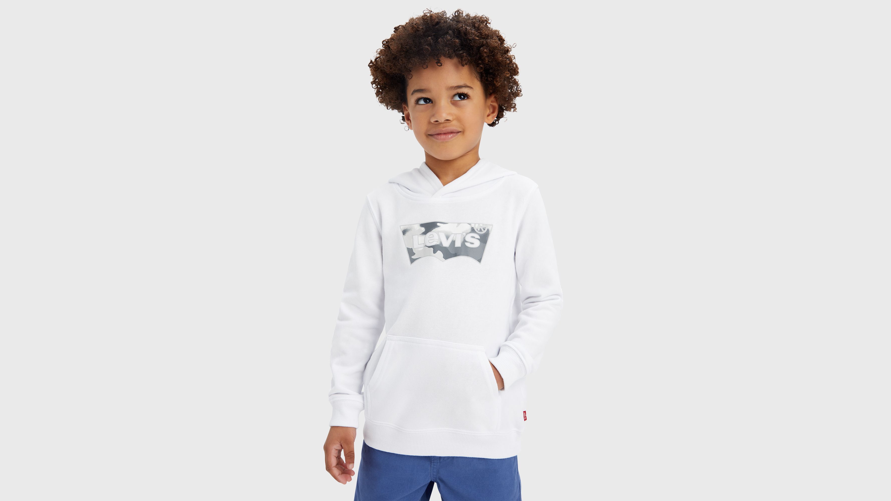 Sweat à capuche Batwing Fill - Bright White - Blanc