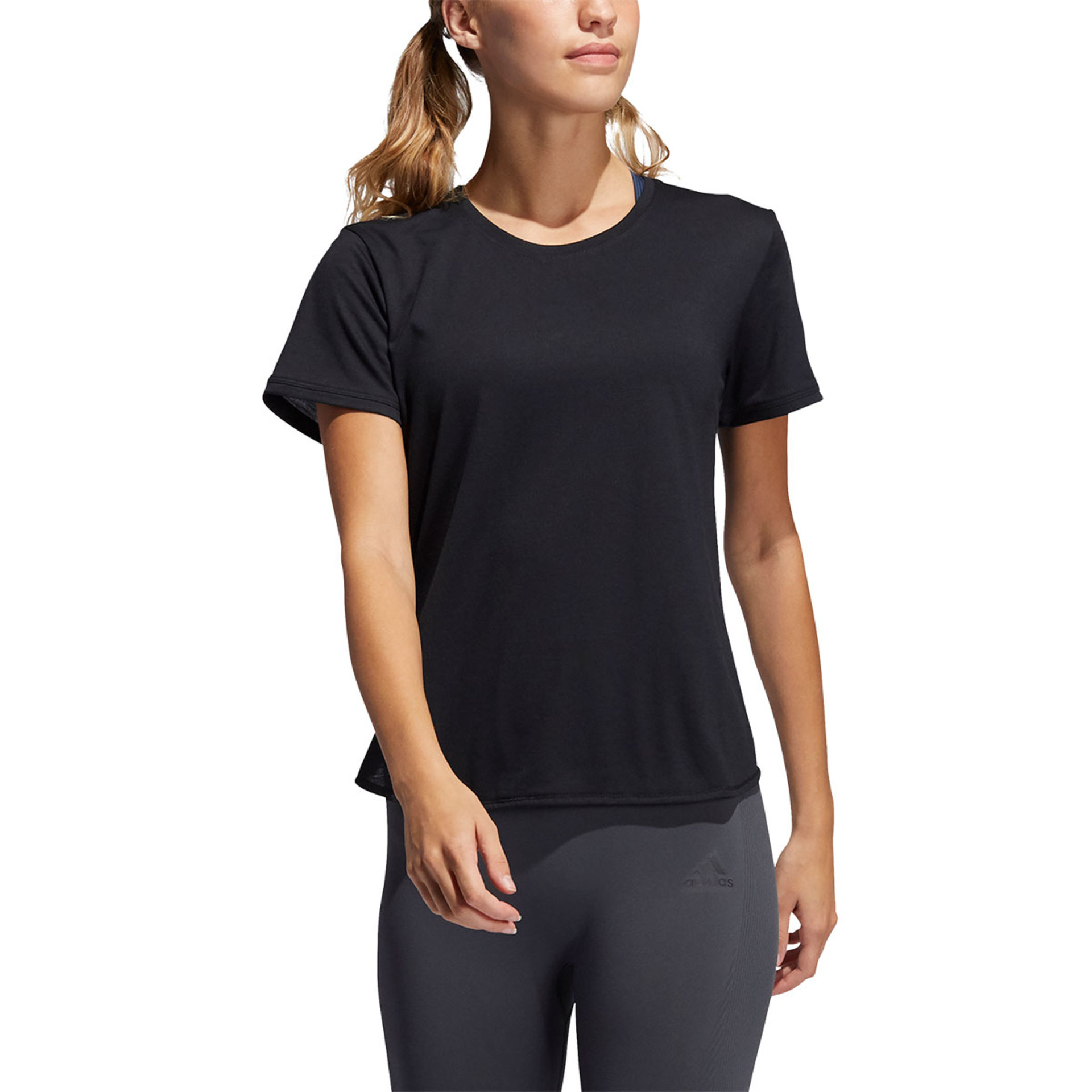 adidas GO 2.0 Hardloopshirt Korte Mouwen Zwart Dames