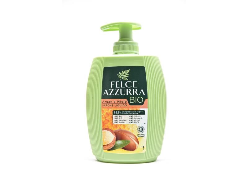 Felce Azzurra Bio Flüssigseife Argan 300 ml Pflegende Flüssigseife mit Arganöl und Honig im praktischen Spender
