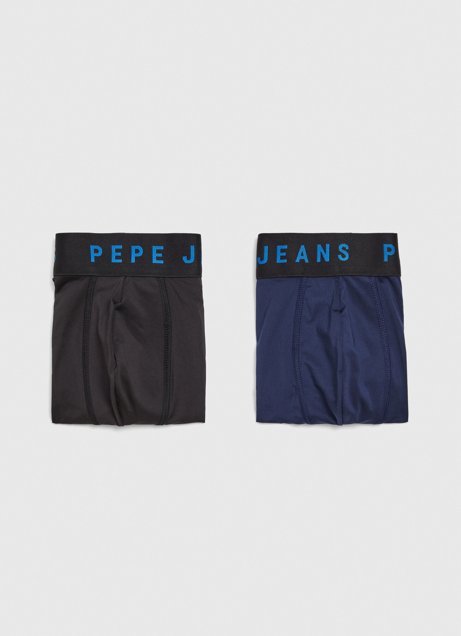 Conjunto de 2 cuecas boxer com logotipo estampado - azul dulwich