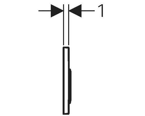 GEBERIT Omega 20 bedieningsplaat, glanzend zwarte plaat / glanzend zwarte knop / chromen sierringen 115.085.KM.1