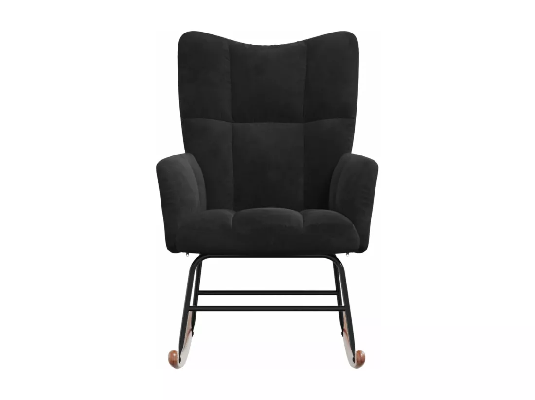 Chaise à bascule Noir Velours