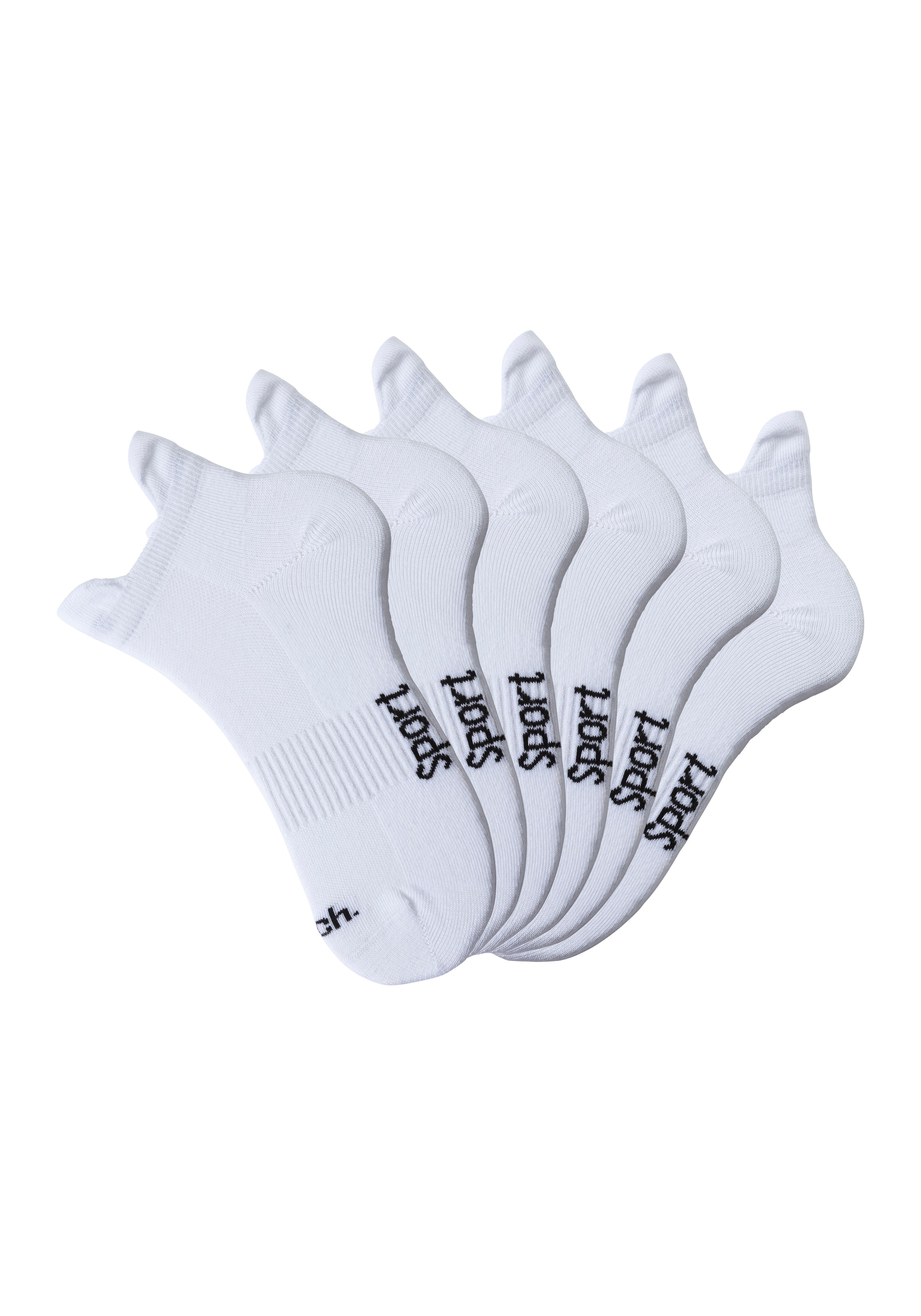 Bench. Sneakersocken Packung, 6 Stk. tlg. mit feiner Mesh Konstruktion und Mittelfussgummi