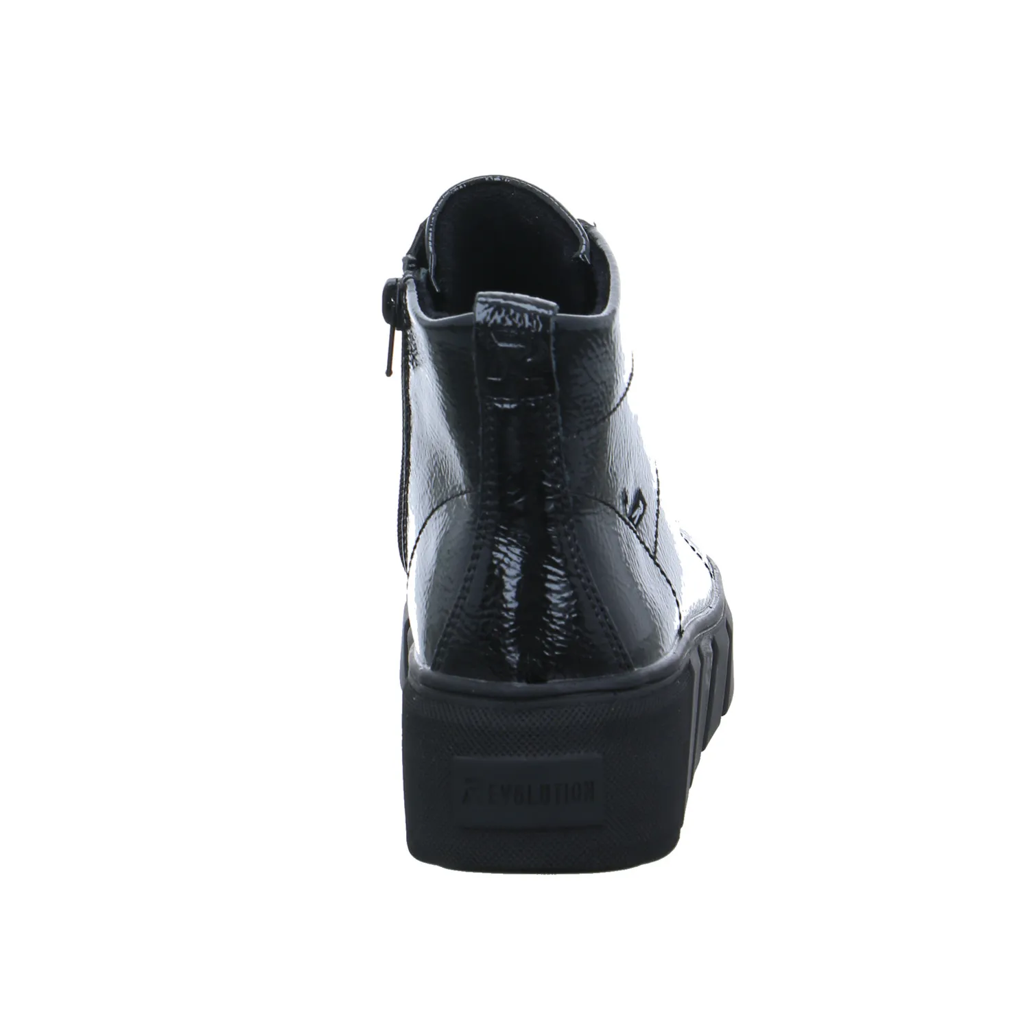 RIEKER Mid Cut Sneaker Schwarz Leder