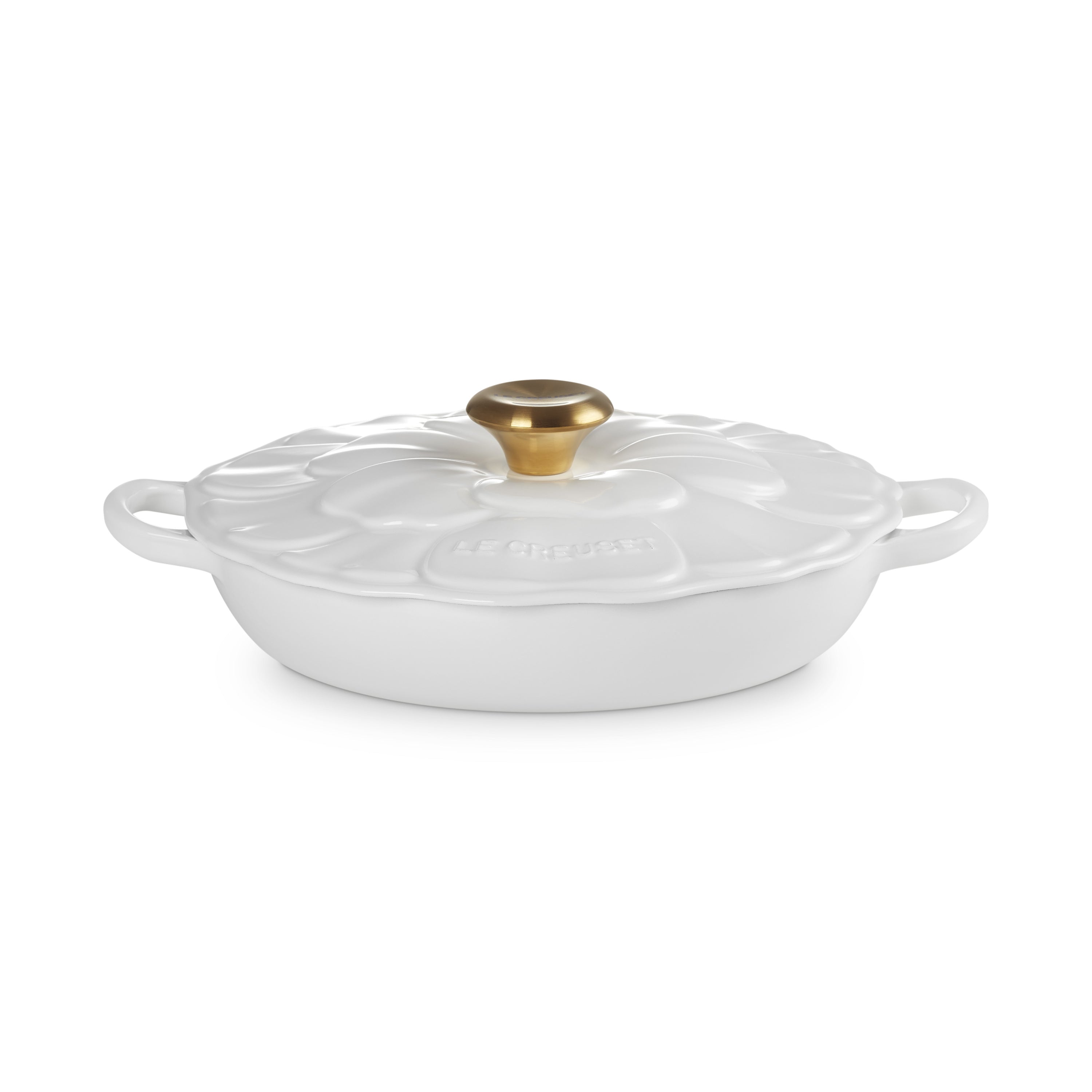 Le Creuset Campagnard Braad/Stoofpan Ã 26 cm - Bloesem - Wit