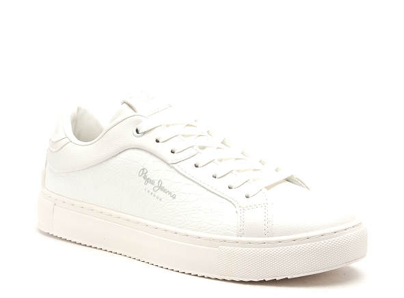 Pepe jeans basses femme adams croco blanc