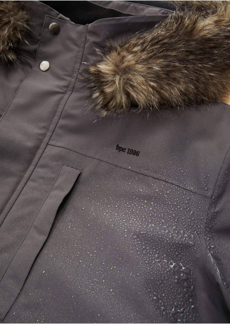 Parka technique hybride, intérieur matelassé