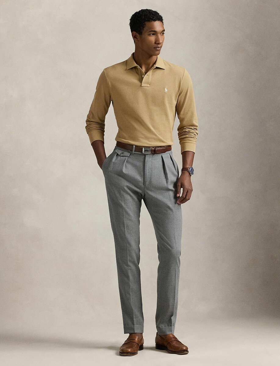 POLO RALPH LAUREN<br>Camisa pólo slim fit em piqué