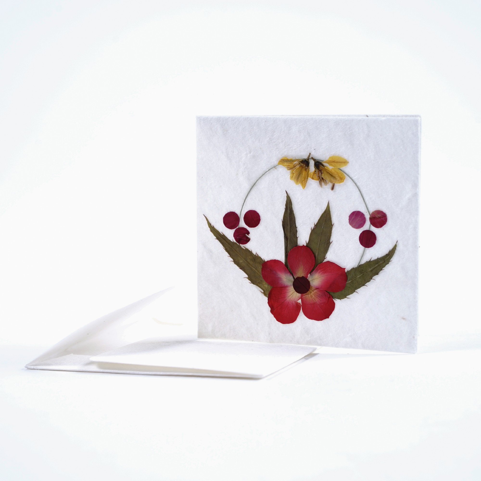 Grußkarte 'Blumen', mit Umschlag, B 7 cm, H 7 cm günstig bestellen
