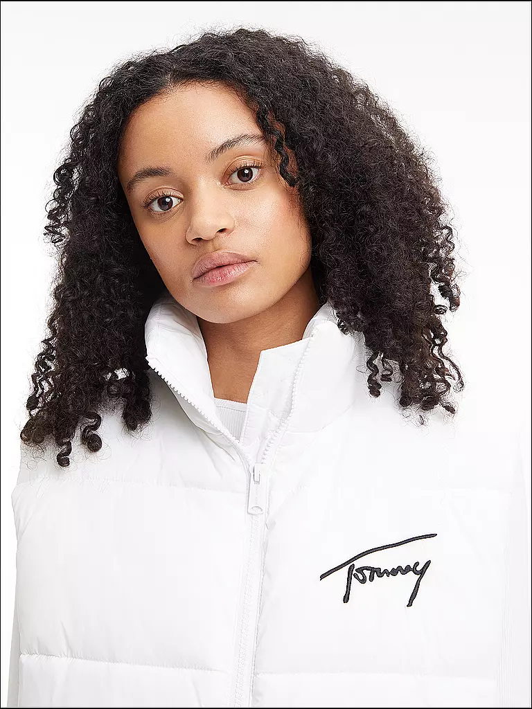 TOMMY JEANS Steppgilet  weiss