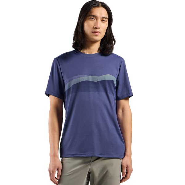 T-shirt running ODLO F-DRY RIDGELINE T-SHIRT CREW NECK S/S SKIPPER BLUE