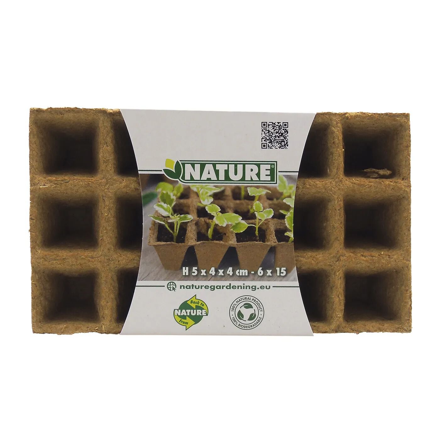 Nature - Turfpotjes - 6x15 Stuks - 12.5x20.5x12.5 cm