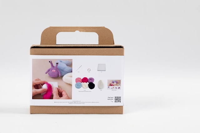 Mini DIY Kit Nålefilting, Monster, ass. farger, 1 pk.