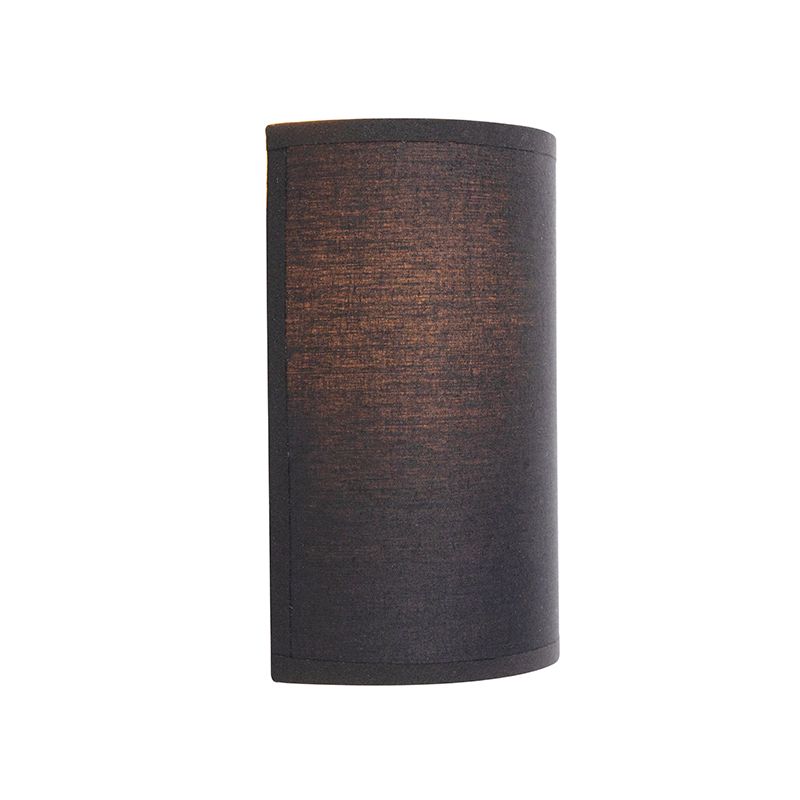 Moderne wandlamp zwart en goud - Simple Drum