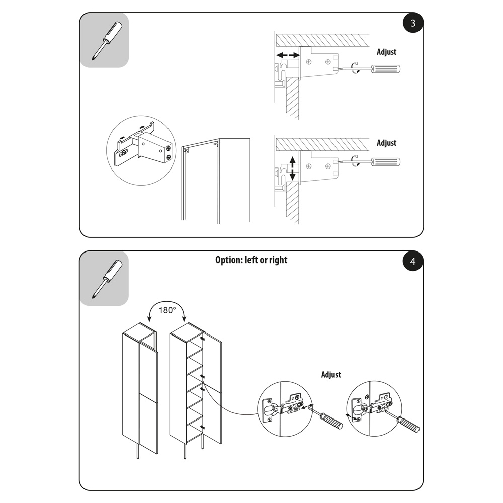 Differnz Legs hoge kast 160cm l/r groen