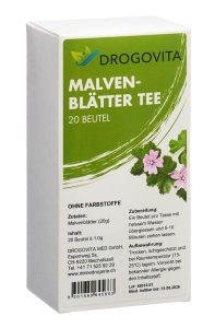 Drogovita Malvenblätter Tee Beutel, 20 Stück