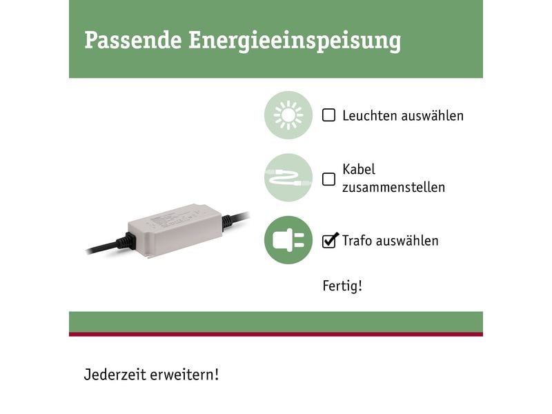 Paulmann Transformator Plug & Shine 30 W IP67 Die Basis für Ihre Outdoor-Lichtinstallation