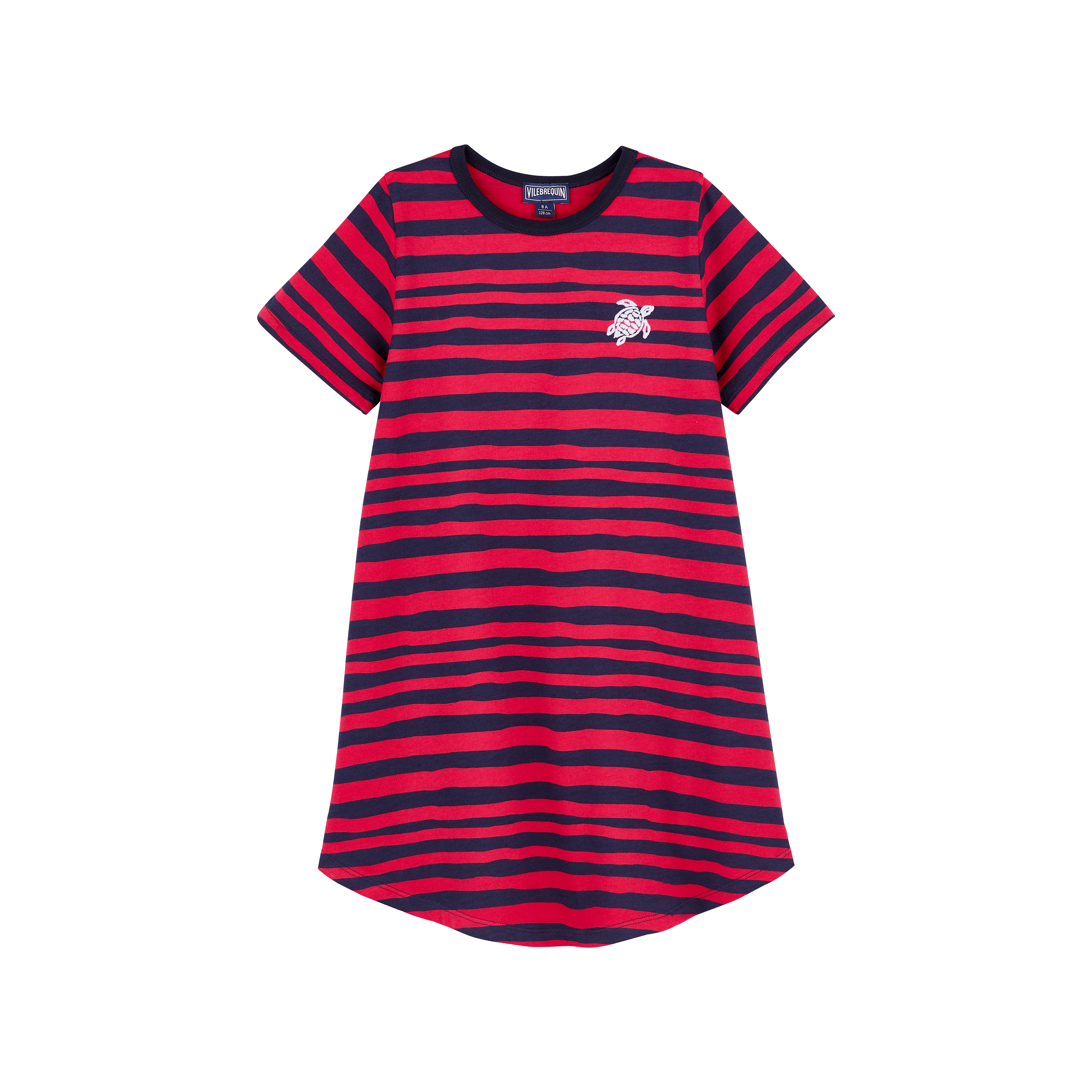 Robe en Coton Organique Fille Turtles Stripes